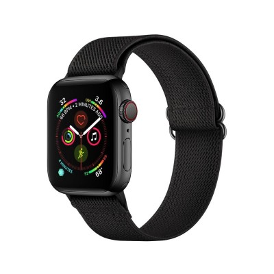 Curea Tech Mellow Compatibila Cu Apple Watch 4 / 5 / 6 / 7 / Se (42 / 44 / 45 Mm), Negru